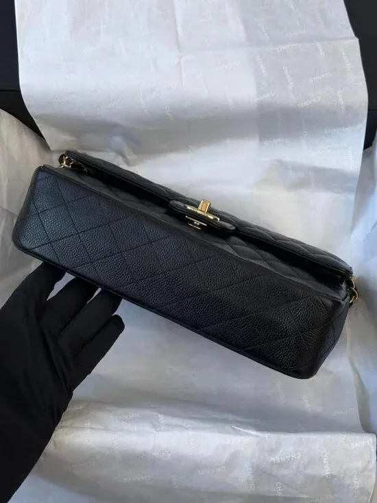 CHANEL Classic Medium Quilted Caviar Black GHW - Picture 8 of 11